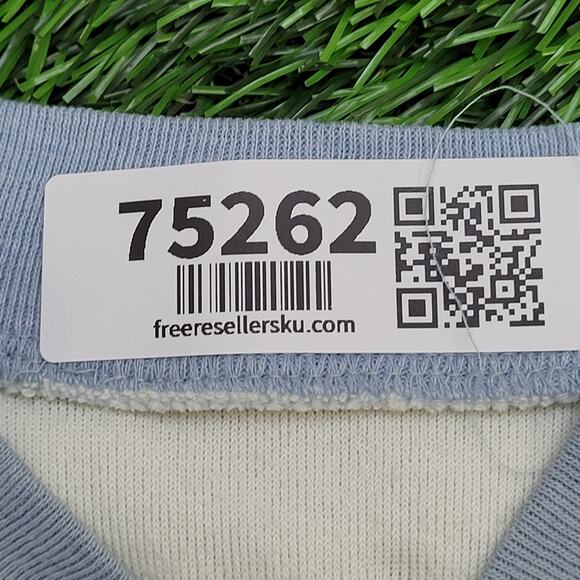 Vintage 80s MOD Terry Zip Sweatshirt Women Medium 19x23 Crop - Picture 6 of 9